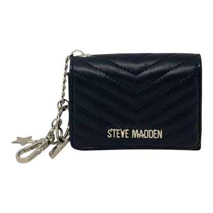HOTSteve Madden Women’s Bklara Card Case with Keyring and Clip (Black) (Black)