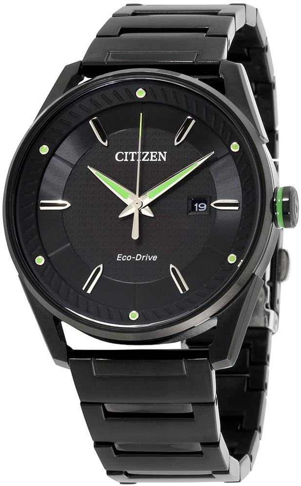 HOTCitizen Men's Sport Casual 3-Hand Eco-Drive Watch, Date, Patterned Dial