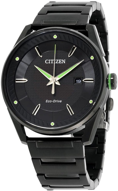 HOTCitizen Men's Sport Casual 3-Hand Eco-Drive Watch, Date, Patterned Dial