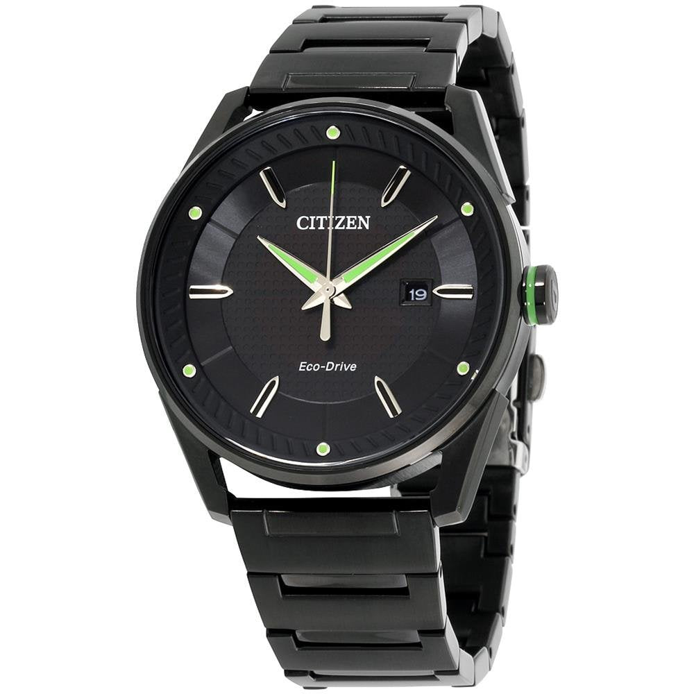 HOTCitizen Men's Sport Casual 3-Hand Eco-Drive Watch, Date, Patterned Dial