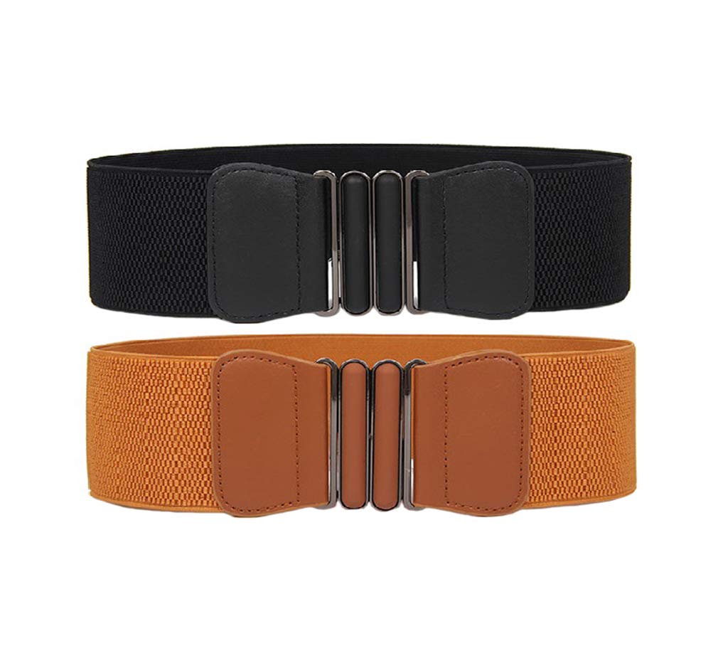 HOTSwtddy Women's Elastic Wide Stretchy Waist Cinch Belt Waistband For Dresses
