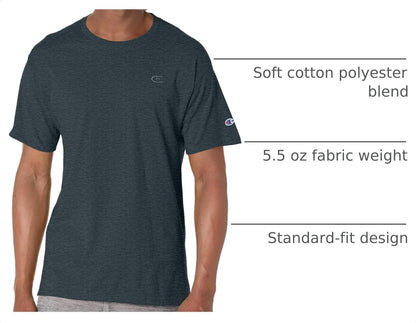 HOTChampion Men's Classic Short Sleeve T-Shirt, Standard Fit, Midweight 100% Cotton, Available in Regular and Big & Tall
