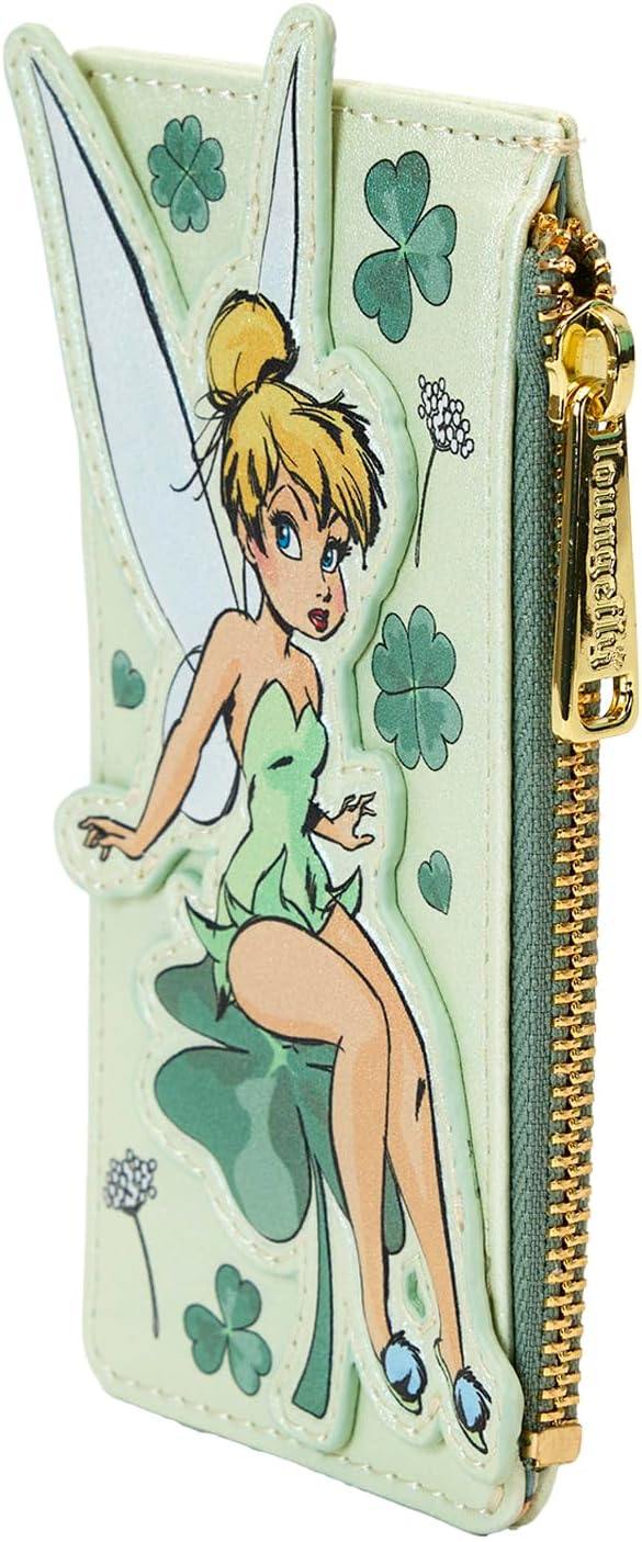 HOTLoungefly Disney Tinker Bell 4-Leaf Clover Large Card Holder
