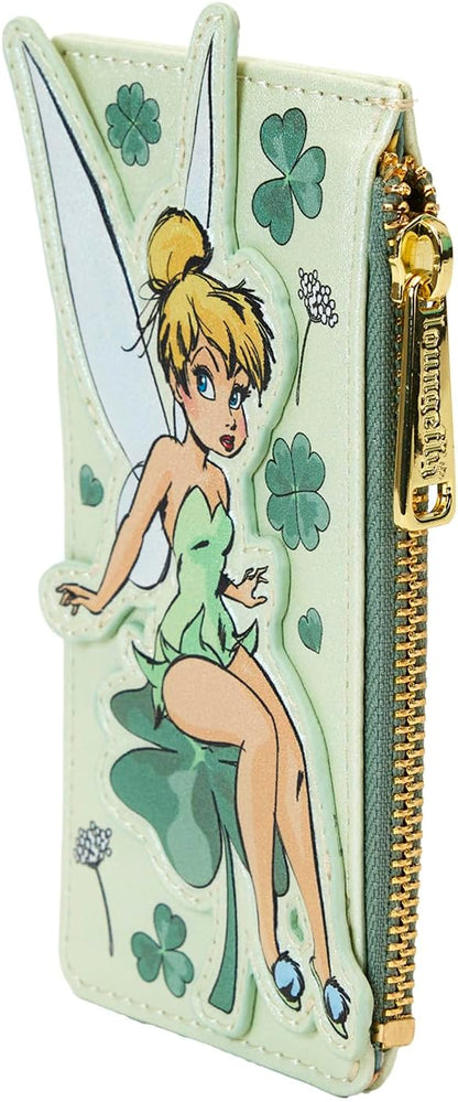 HOTLoungefly Disney Tinker Bell 4-Leaf Clover Large Card Holder