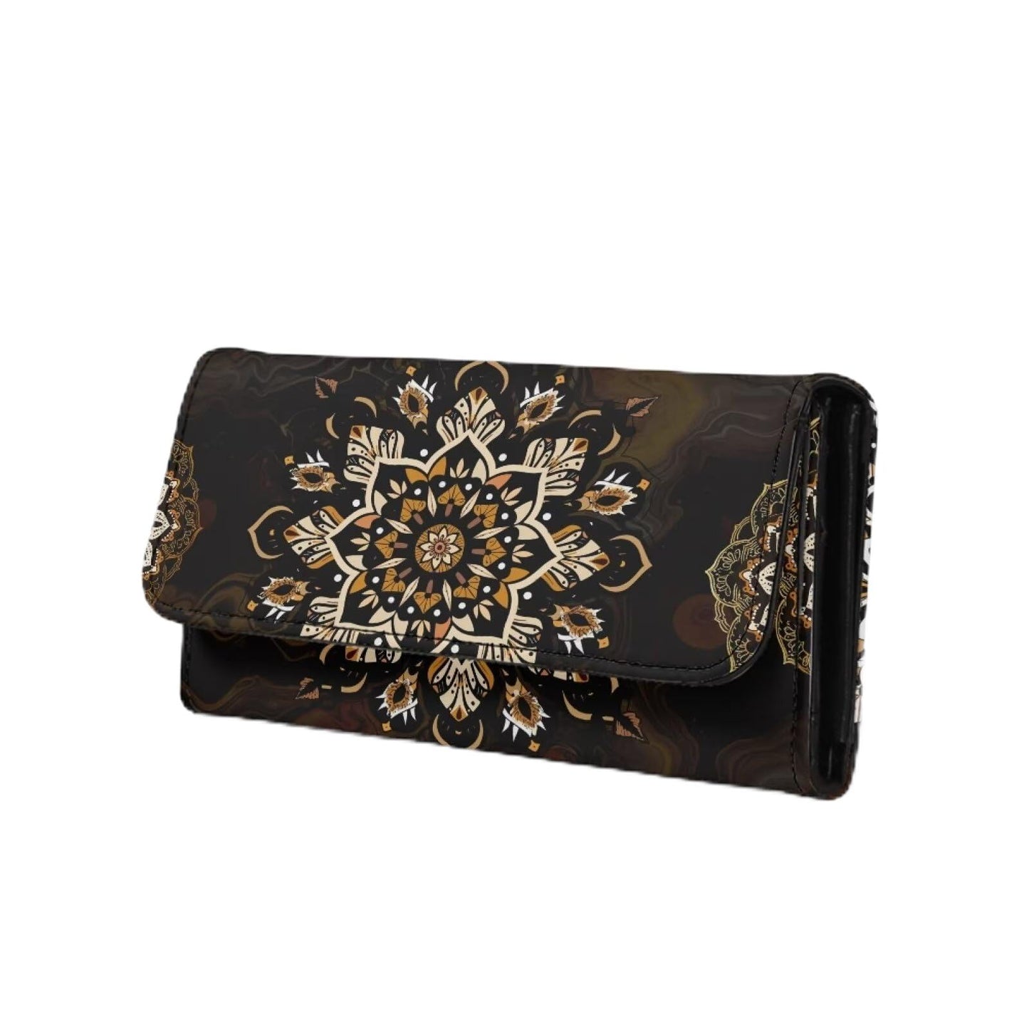 HOTNovelty Jeans Print Womens Wallets Leather Clutch, Vintage Denim Block Patch Design Long Wallet for Women Blue Credit Card Holder with Coin Purse ID Window
