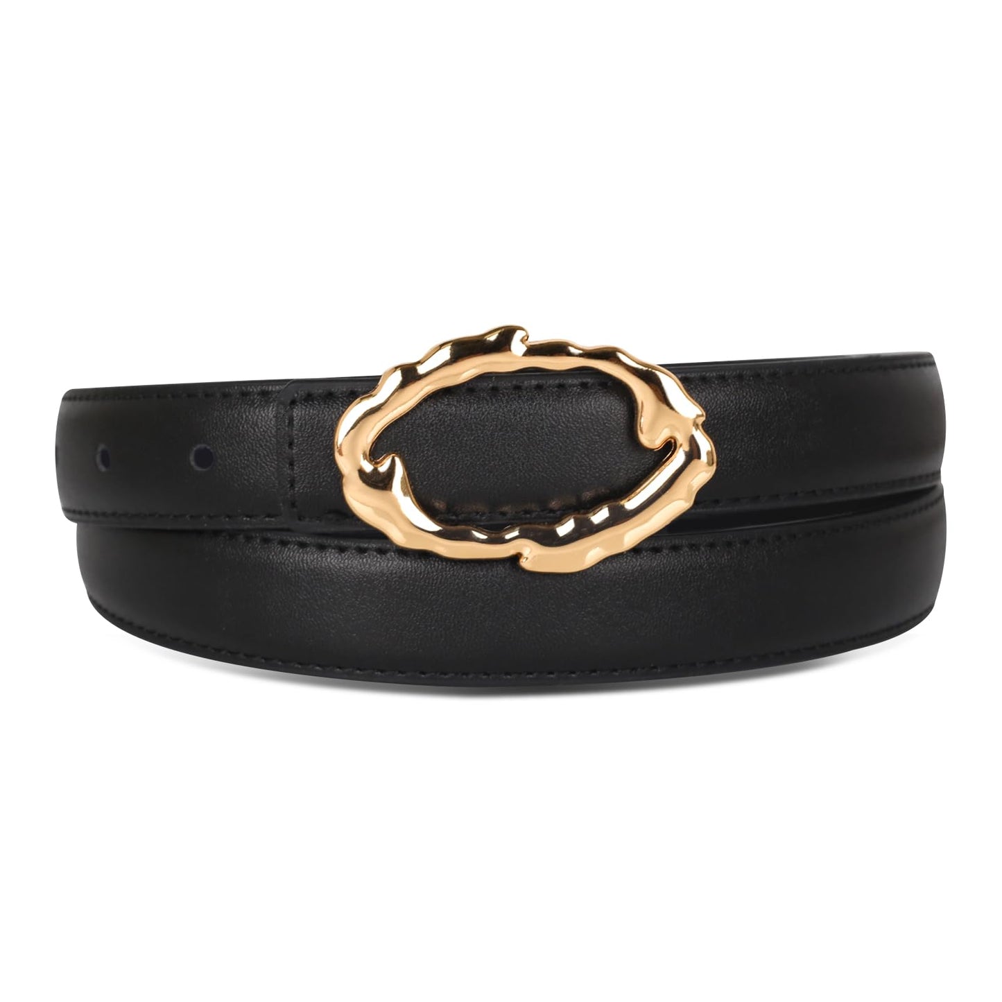 HOTAurolran Women's Leather Belt with Buckle - Ideal for Dresses, Jeans, and Coats