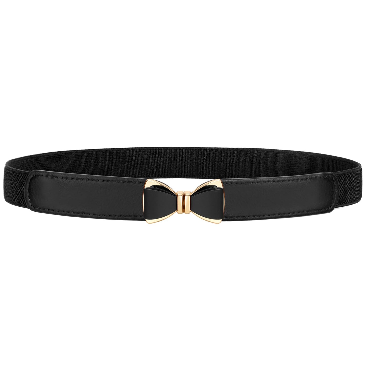 HOTVONMELLI Womens Skinny Elastic Belt Stretchy Bow Belt for Women Dresses Thin Waist Ladies Belts