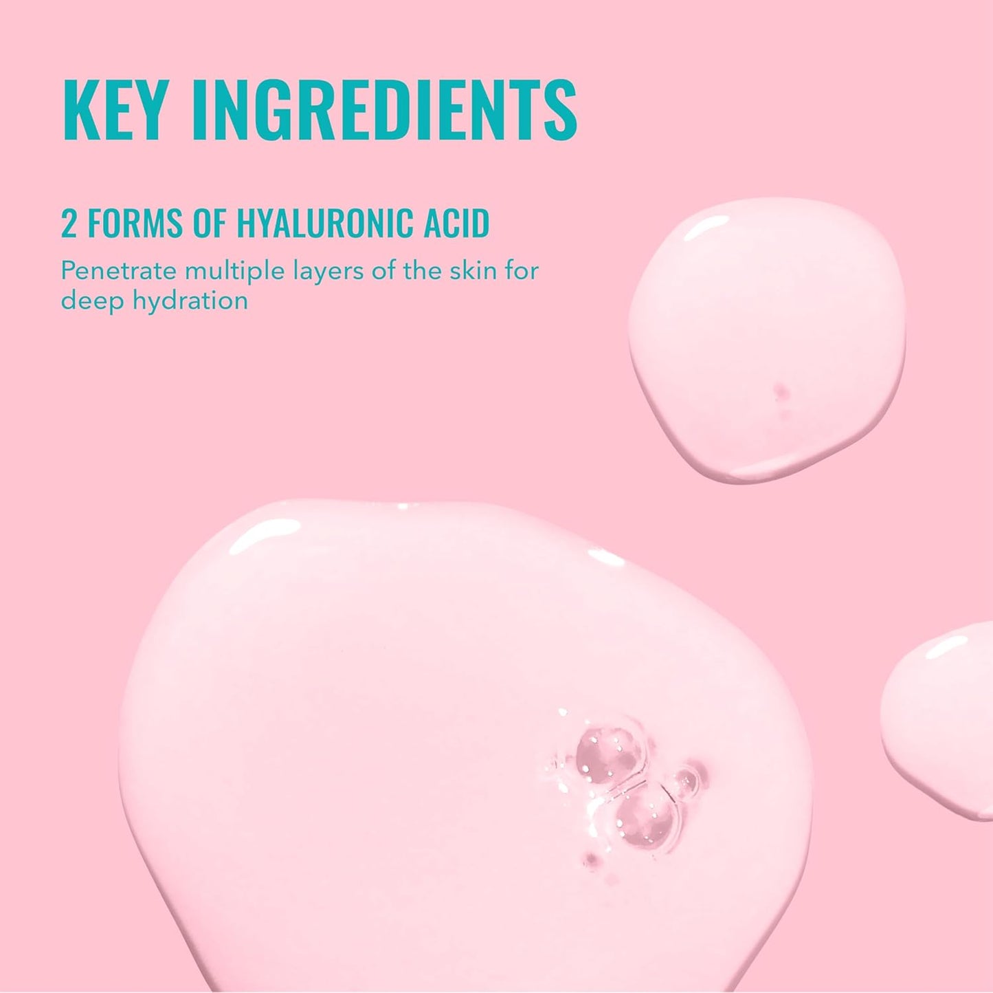 HOTGood Molecules Hyaluronic Acid Serum - 1% Hyaluronic Acid Ultra hydrating Serum Facial Moisturizer for Plumper Skin, Skin Care for Face