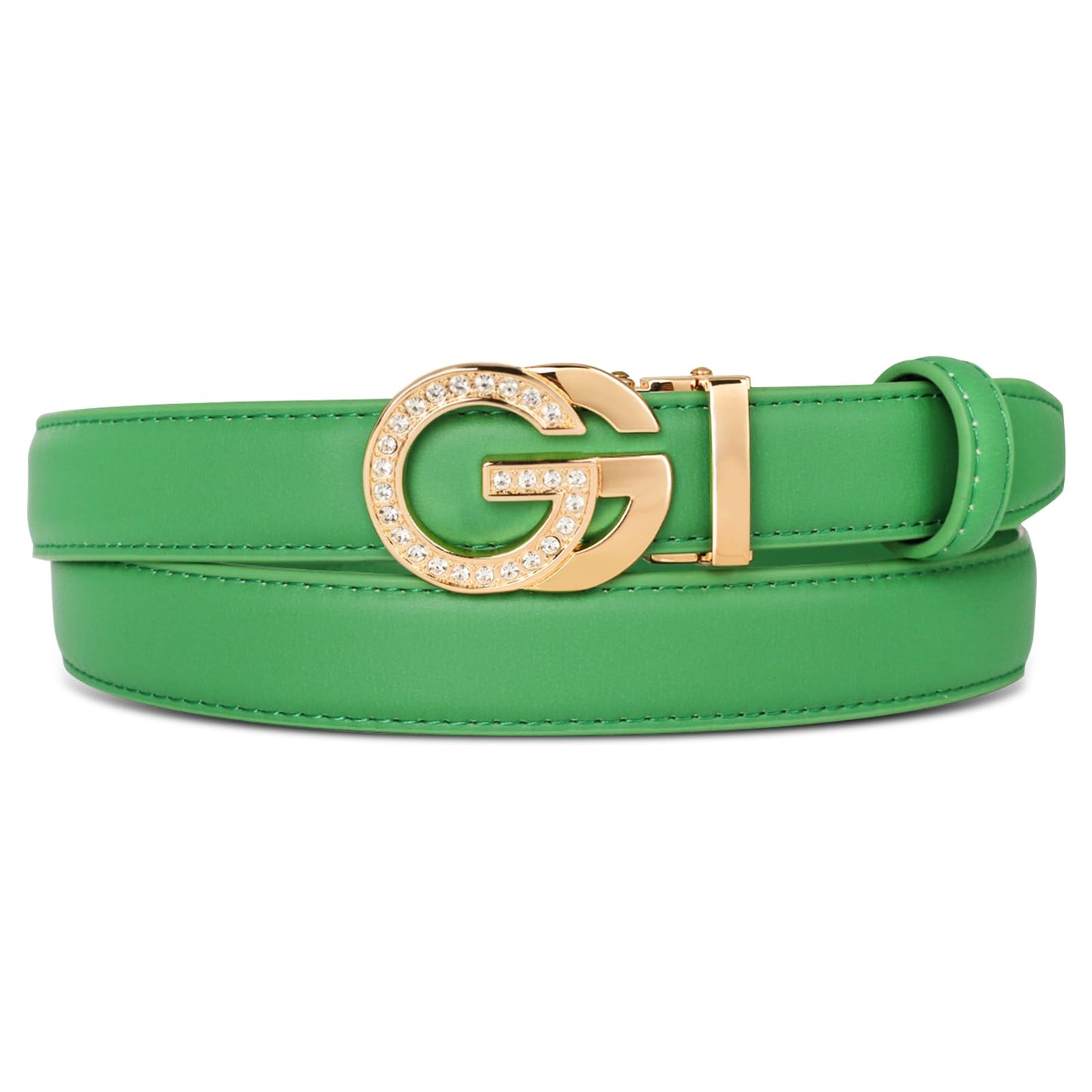 HOTAurolran Women's Leather Belt with Buckle - Ideal for Dresses, Jeans, and Coats