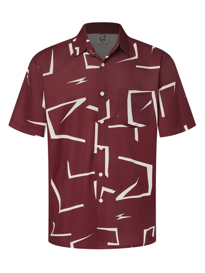 HOTHardaddy Men's Hawaiian Shirt Short Sleeves Printed Button Down Summer Beach Casual Shirts
