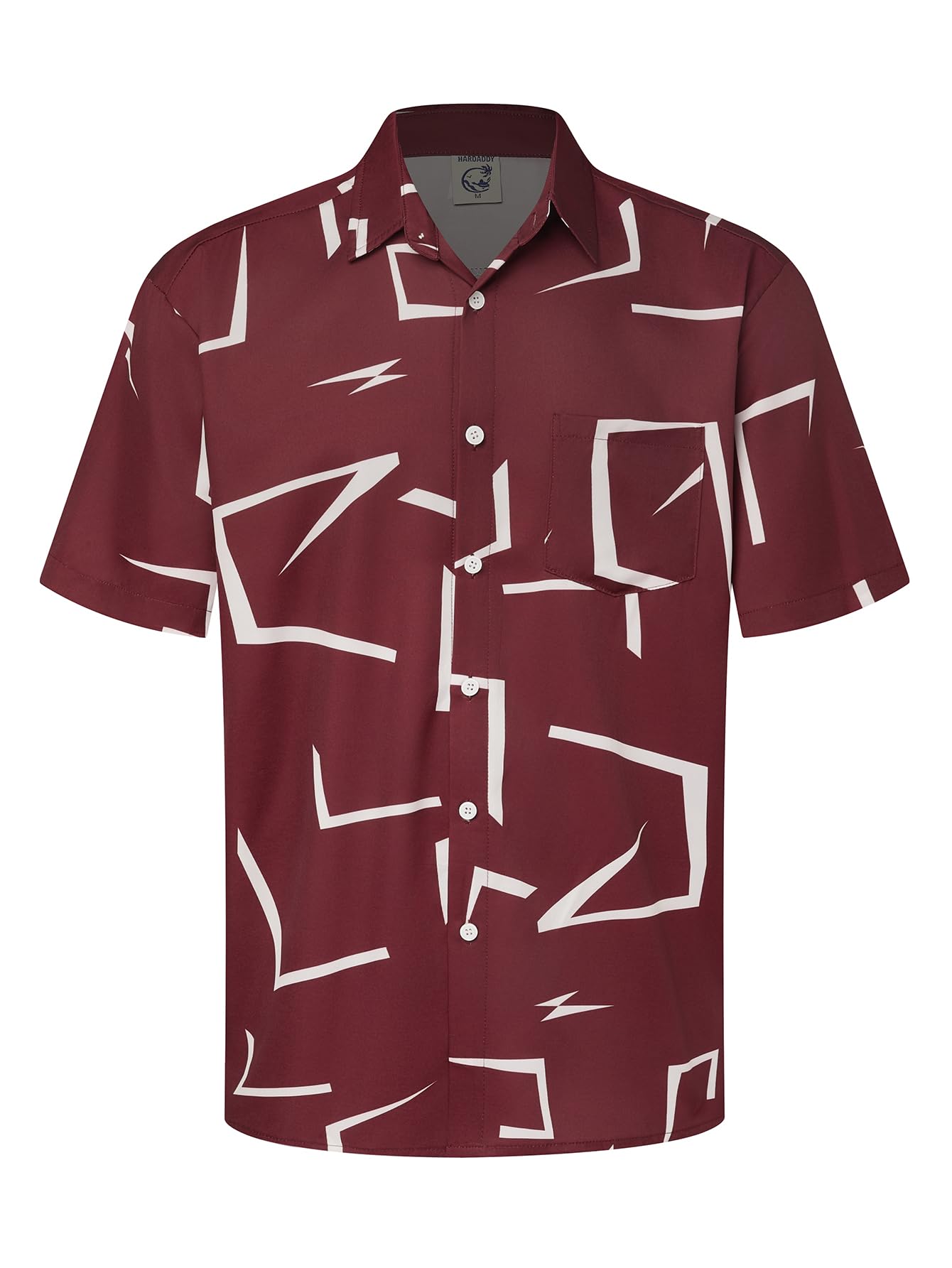 HOTHardaddy Men's Hawaiian Shirt Short Sleeves Printed Button Down Summer Beach Casual Shirts