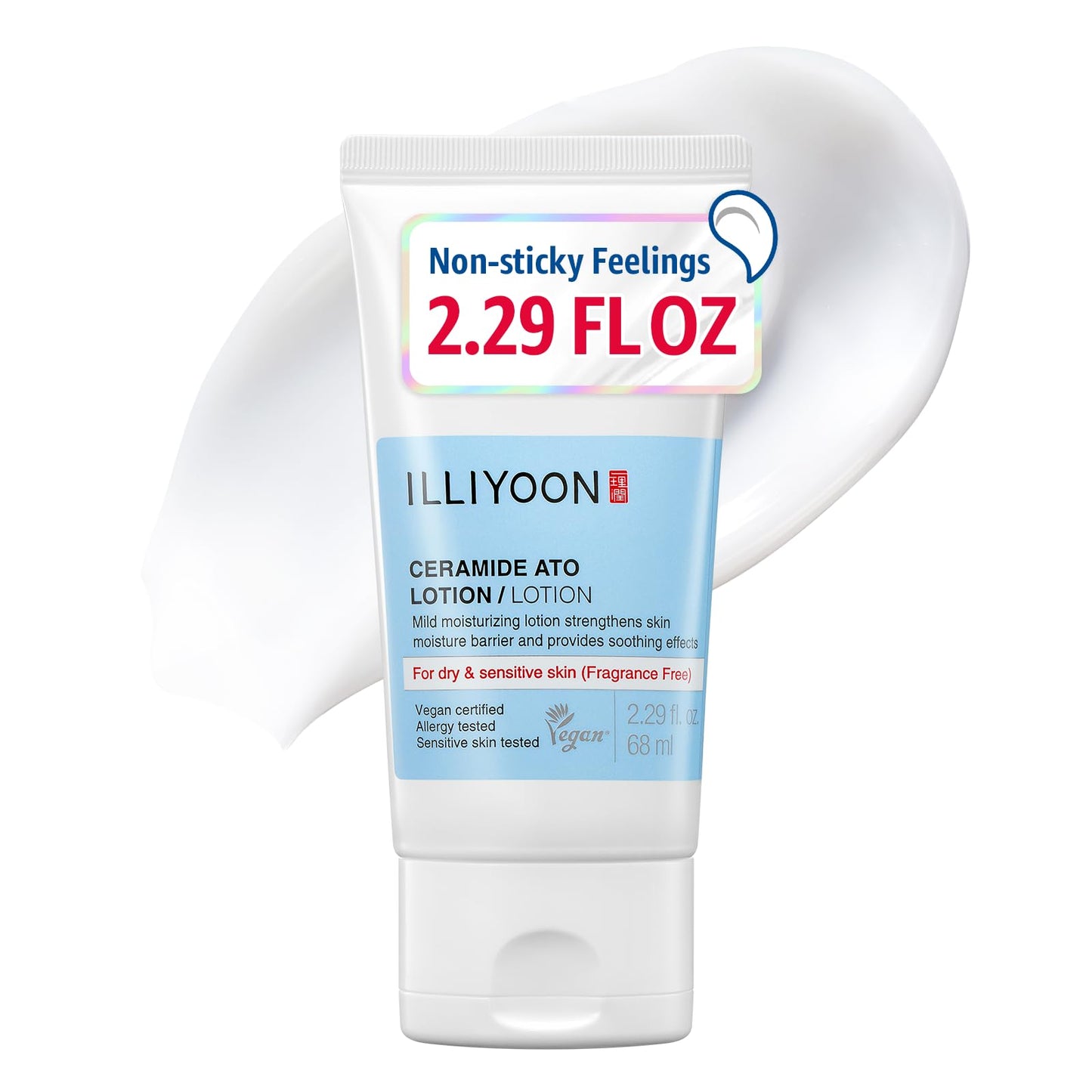 HOTIlliyoon Ceramide Ato Concentrate Cream | Moisturizer for Dry & Sensitive Skin, 100hr Lasting Hydration, For Face & Body, Gentle for Infants, Moisture Barrier Repair, Vegan Certified, 6.76 fl.oz.