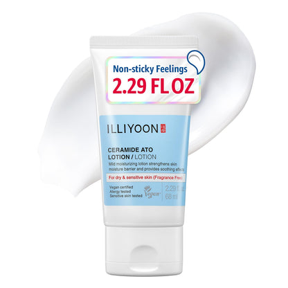 HOTIlliyoon Ceramide Ato Concentrate Cream | Moisturizer for Dry & Sensitive Skin, 100hr Lasting Hydration, For Face & Body, Gentle for Infants, Moisture Barrier Repair, Vegan Certified, 6.76 fl.oz.