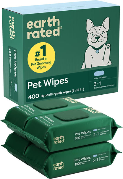 HOTearth rated Vet-Developed Dog Eye Wipes, Hypoallergenic Pet Wipes for Dogs & Cats to Remove Dirt & Discharge, Fragrance Free, 70 Count