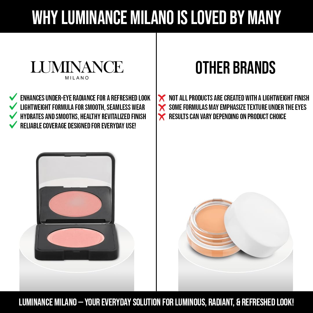 HOTOriginal Luminance Milano Under Eye Brightener Pink – Lightweight Pink Under Eye Corrector for Dark Circles and Fine Lines – Vegan Concealer Brightener for Tired Eyes – Natural Radiant Finish