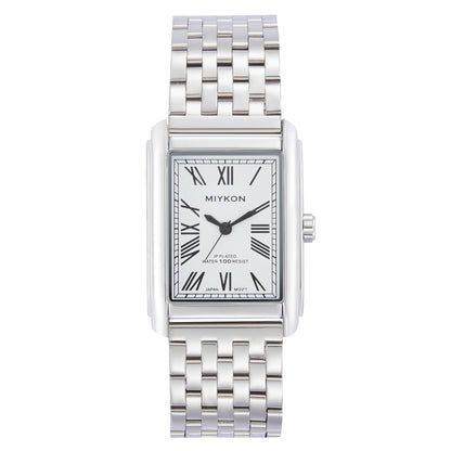 HOTMiykon Vintage Dress Watches for Men – Square Tank Watch with Solid Stainless Steel Bracelet, Mens Dress Watches – Japanese Quartz, Waterproof to 100ft