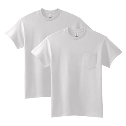 HOTGildan Adult Ultra Cotton T-Shirt with Pocket, Style G2300, 2-Pack