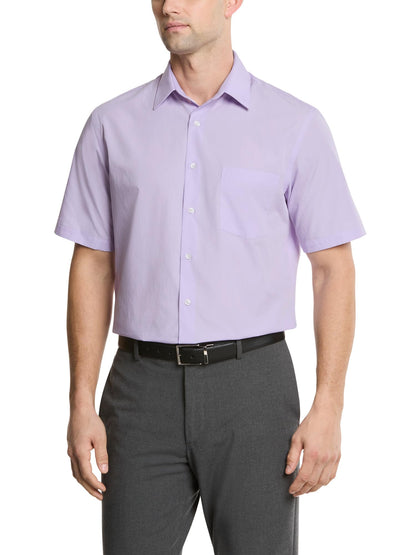 HOTVan Heusen Men's Short Sleeve Dress Shirt Regular Fit Poplin Solid
