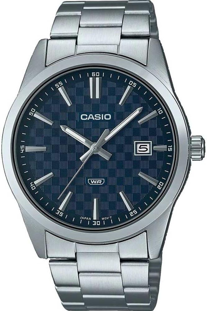 HOTCasio MTP-VD03D-2A Men's Standard Stanless Steel Blue Dial 3-Hand Analog Watch