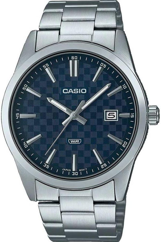 HOTCasio MTP-VD03D-2A Men's Standard Stanless Steel Blue Dial 3-Hand Analog Watch