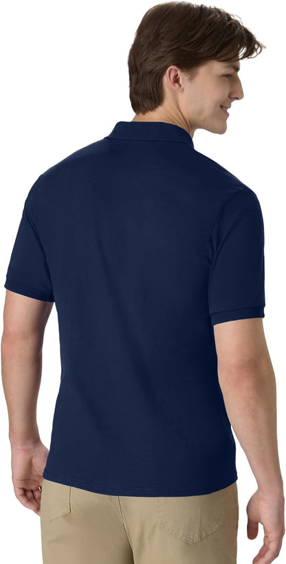 HOTHanes Men's Short Sleeve Jersey Pocket Polo (Pack of 2)