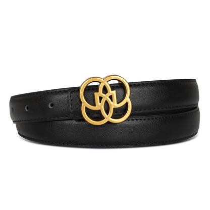 HOTAurolran Women's Leather Belt with Buckle - Ideal for Dresses, Jeans, and Coats