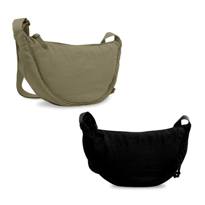 HOTNylon Crescent Crossbody Bag for Women Purses Trendy Men,Small Travel Sling Bag Hobo