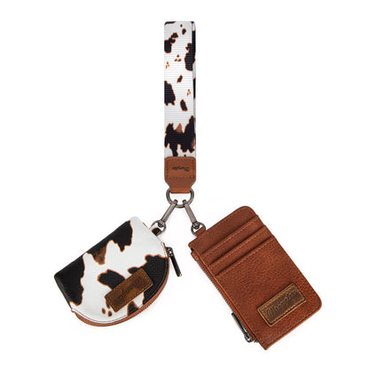 HOTWrangler Keychain Wristlet Wallets for Women Western Dual Pouch Wristlet Credit Card Holder Wallet