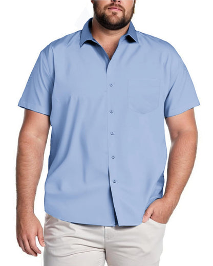 HOTCOOFANDY Big & Tall Shirts for Men Short Sleeve Button Down Casual Dress Shirts