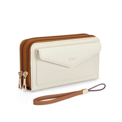 HOTCLUCI Wallet Women Capacity Wristlet Purse for Women Long Ladies Wallet RFID Blocking Multi Credit Card Holder