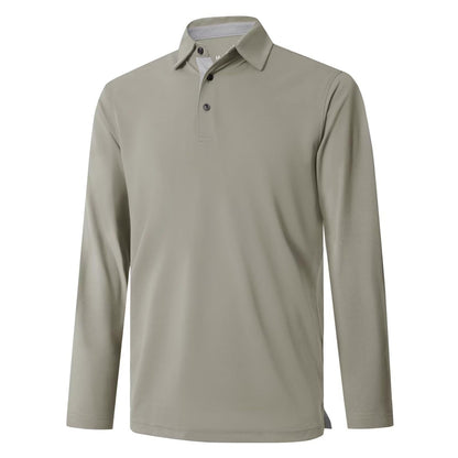 HOTMens Golf Shirt Short and Long Sleeve Moisture Wicking Dry Fit Performance Solid Casual Pique Golf Polo Shirts for Men