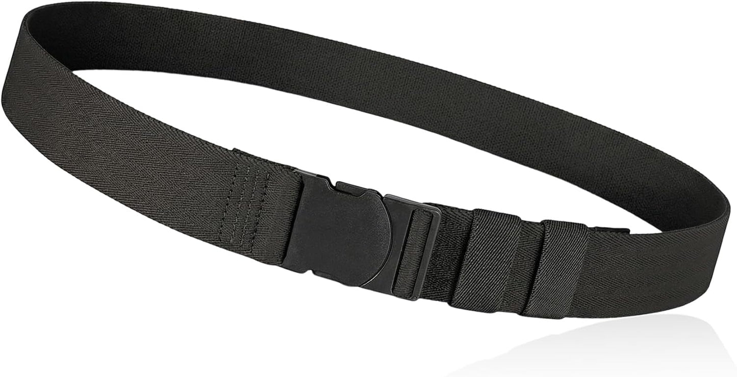 HOTWaist Wow No Show Invisible Elastic Belts for Women Men Adjustable Web Stretch Belt with Non-Metal Buckle for Jeans Pants