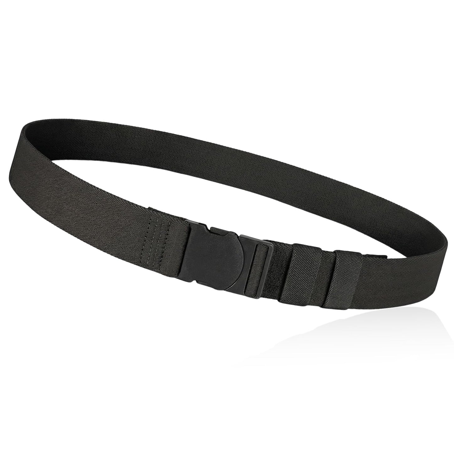 HOTWaist Wow No Show Invisible Elastic Belts for Women Men Adjustable Web Stretch Belt with Non-Metal Buckle for Jeans Pants
