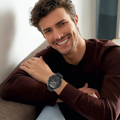 HOTBands for Moonswatch Watch Rubber for Omega x Swatch MoonSwatch 20mm Rolex Seiko Watch Silicone Men with Stainless Steel Replacement Bracelet Original Bracelet Omega x Swatch MoonSwatch Speedmaster