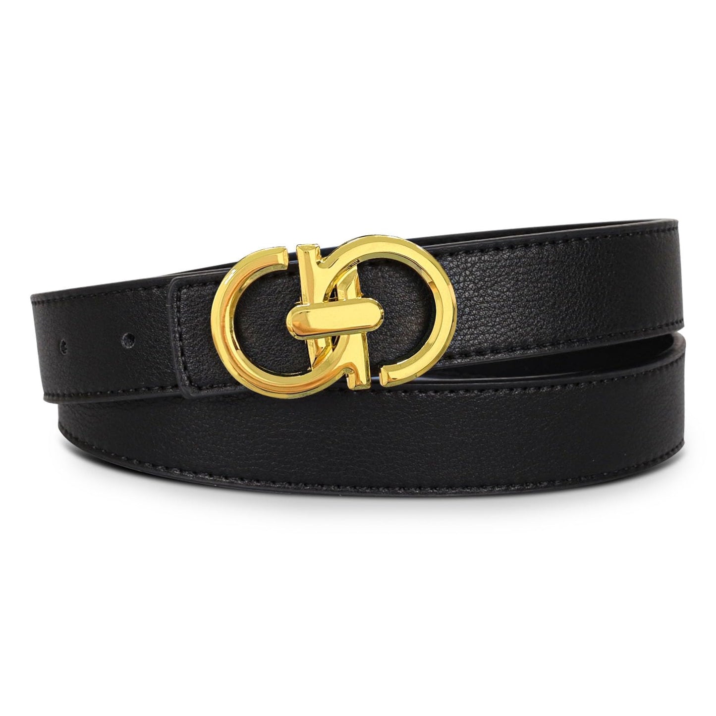 HOTRelang Women's Belts with Gold Buckle, Fashion Waist Band, Elegant Ladies' Belt, Gift for Women