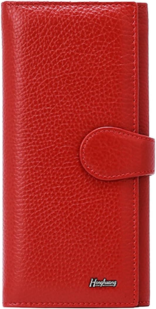 HOTWomen Wallets Classic Purse Ladies Wallet Card Holder Multi-Compartment Wallet Phone Bag Change Pouch with 14 Card Slots Red
