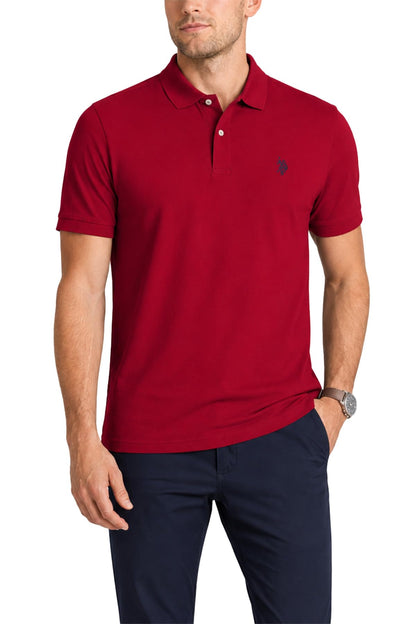 HOTU.S. Polo Assn. Men's Classic Polo Shirt, Two-Button Closure Pique Polo Shirt, Summer Fashion Golf Shirt | Two-Button Closure Pique Polo Shirt, Summer Fashion Golf Shirt