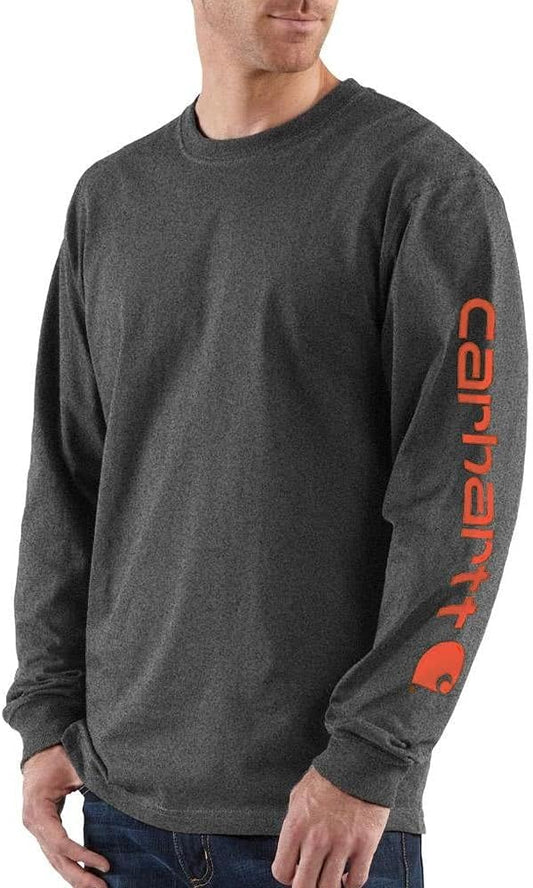 HOTCarhartt Men's Dearborn Loose Long-Sleeve Logo T-Shirt Closeout