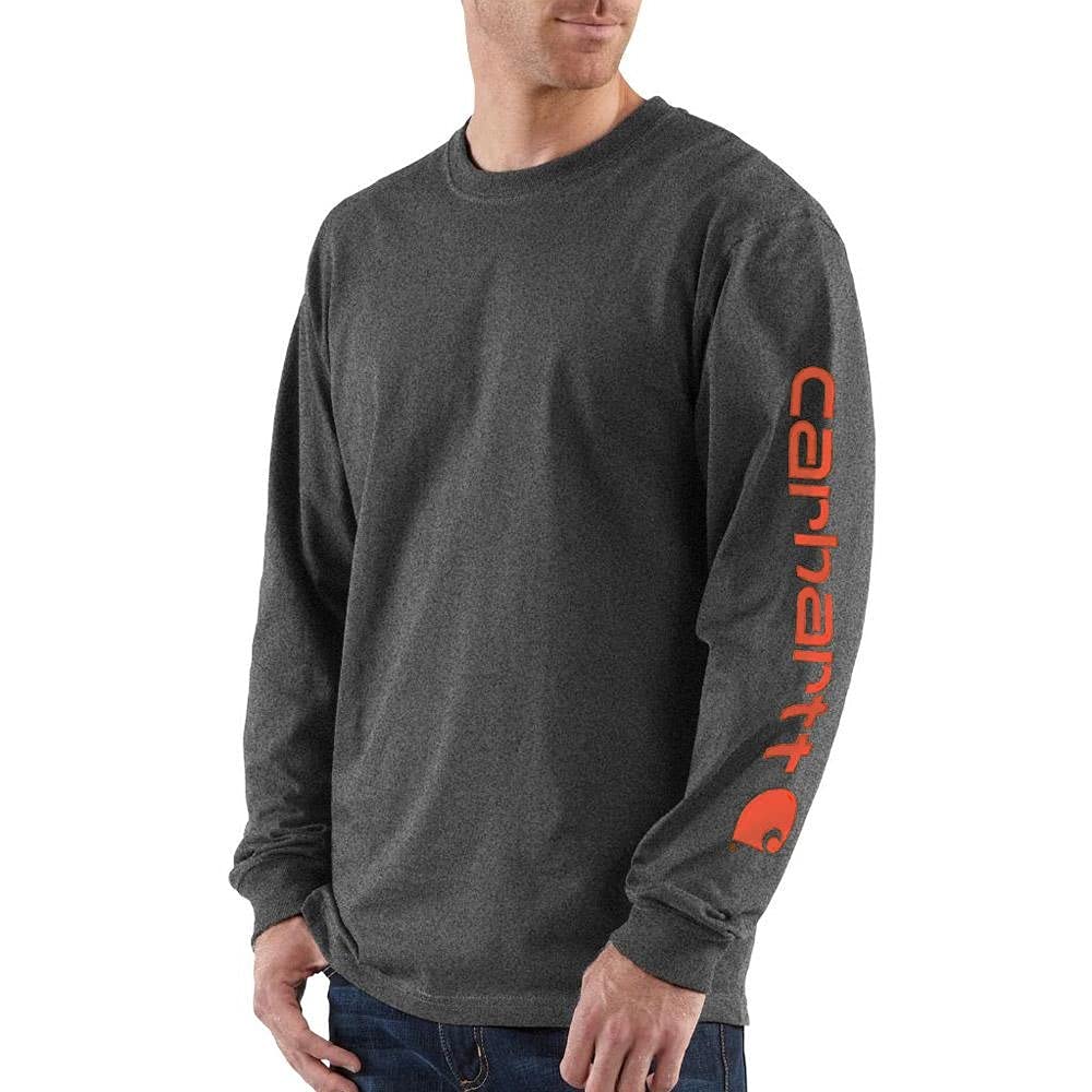 HOTCarhartt Men's Dearborn Loose Long-Sleeve Logo T-Shirt Closeout