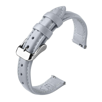 HOTFullmosa 12/14/16/18/19/20/21/22/24mm Quick Release Leather Watch Band | Strap for Garmin Vivoactive 4 45mm,Garmin Venu 4(45mm)/Venu 3/Venu 2,Samsung Galaxy Women Men, Black&Silver Buckle