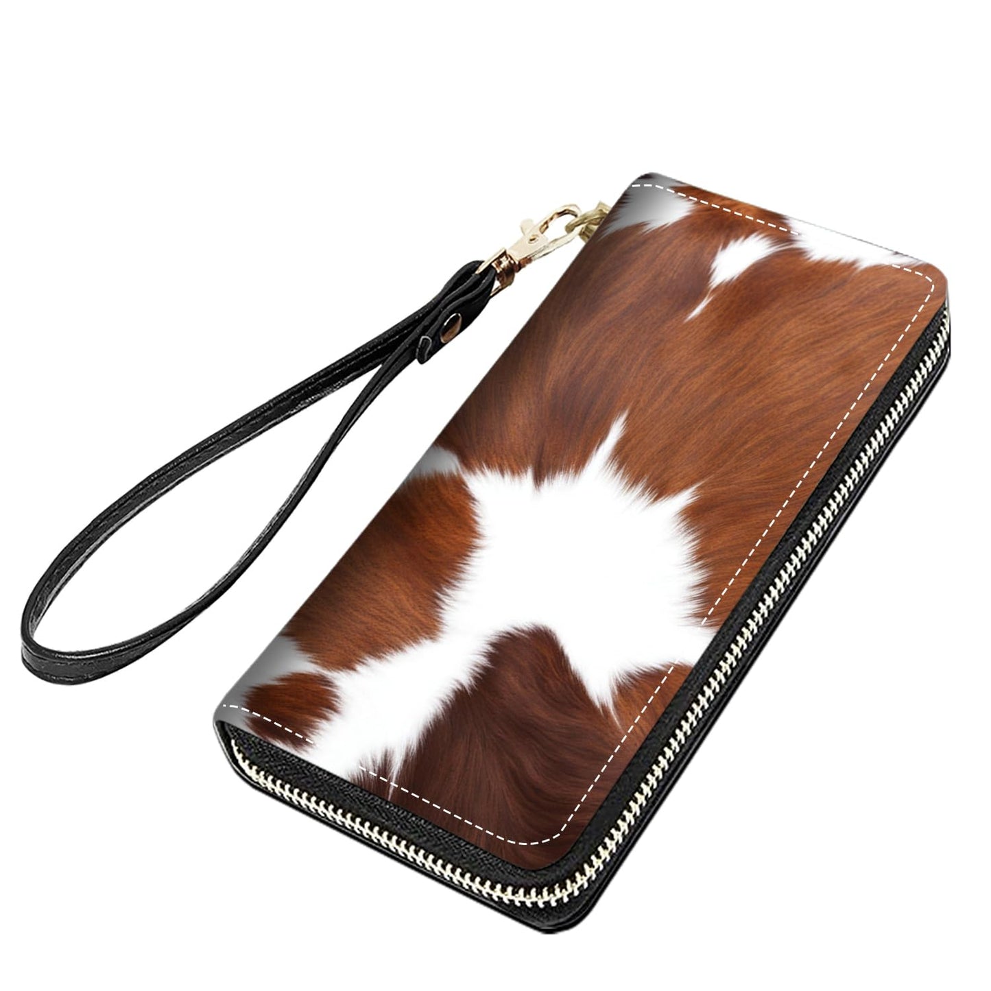 HOTCute Sloth Print Women Large Capacity PU Leather Zip Around Wallet, Multifunctional Clutch Purse for Cash/Card/Coin/Smart Phone