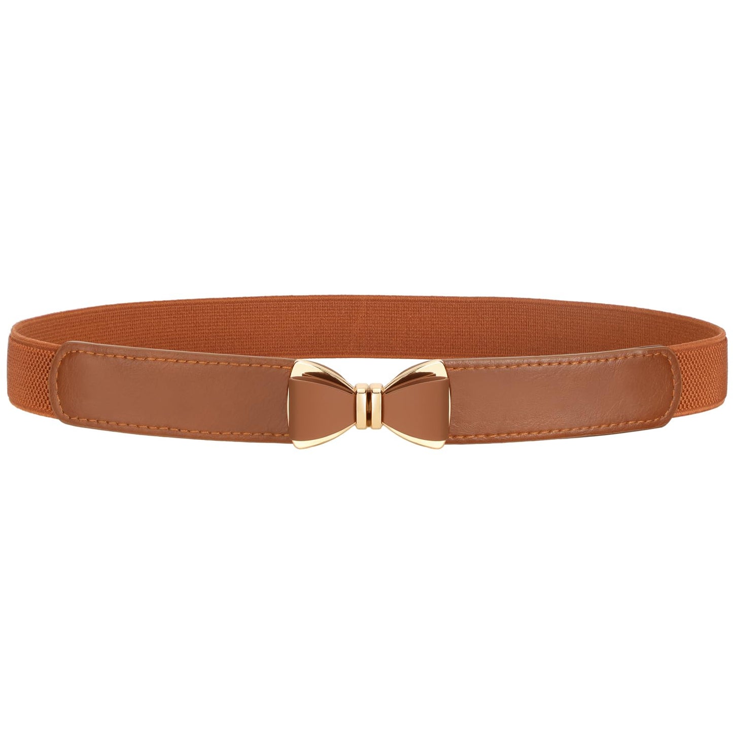 HOTVONMELLI Womens Skinny Elastic Belt Stretchy Bow Belt for Women Dresses Thin Waist Ladies Belts