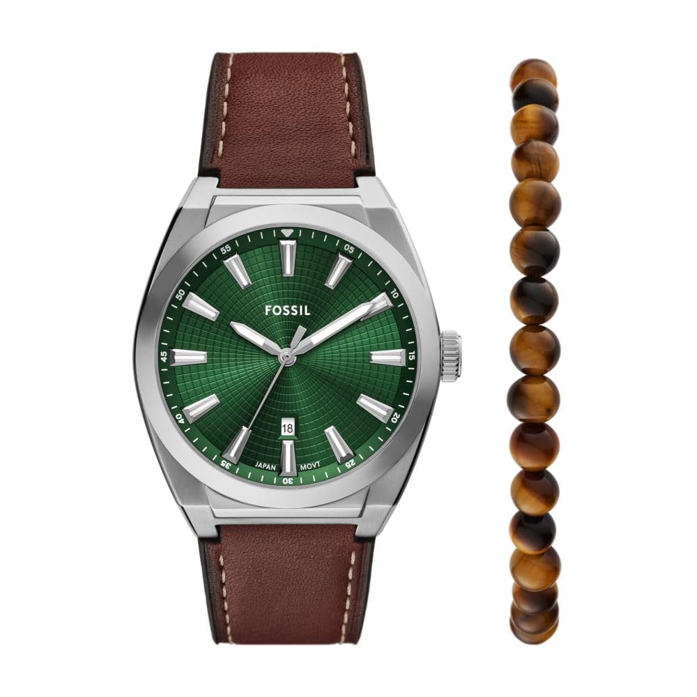 HOTFossil Men's Everett Quartz Stainless Steel Watch, Three-Hand Watch for Men