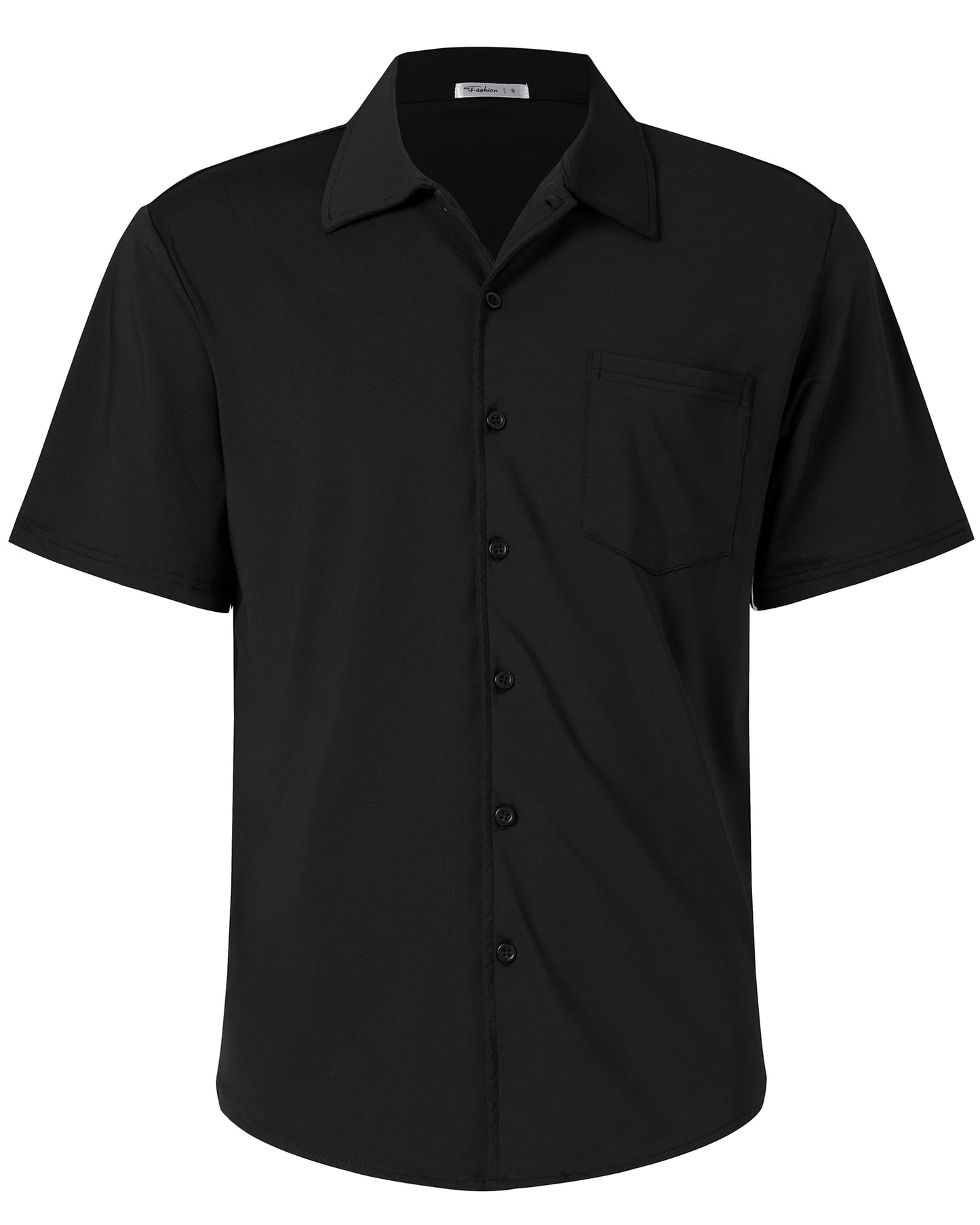 HOTBOJIN Men's Hawaiian Wrinkle Free Short Sleeve Button Down Tropical Floral Beach Vacation Shirt