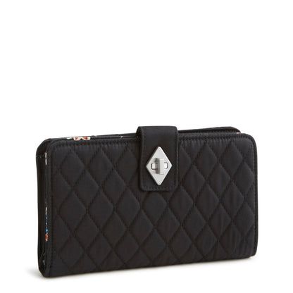 HOTVera Bradley Women's Premium Cotton Turnlock Wallet – Vibrant Paisley
