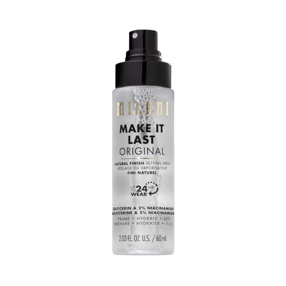 HOTMilani Setting Spray + Primer, Make It Last Original - Natural Finish with Niacinamide for Hydration, Setting Spray for Makeup and Face Primer, 3-in-1 Prime + Hydrate + Set, 2.03 Fl. Oz