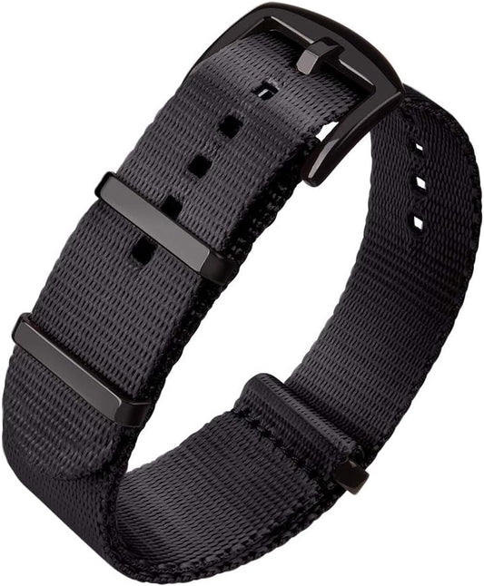 HOTRitche Military Ballistic Nylon Watch Strap with Heavy Buckle 18mm 20mm 22mm Premium Nylon Watch Bands for Men Women