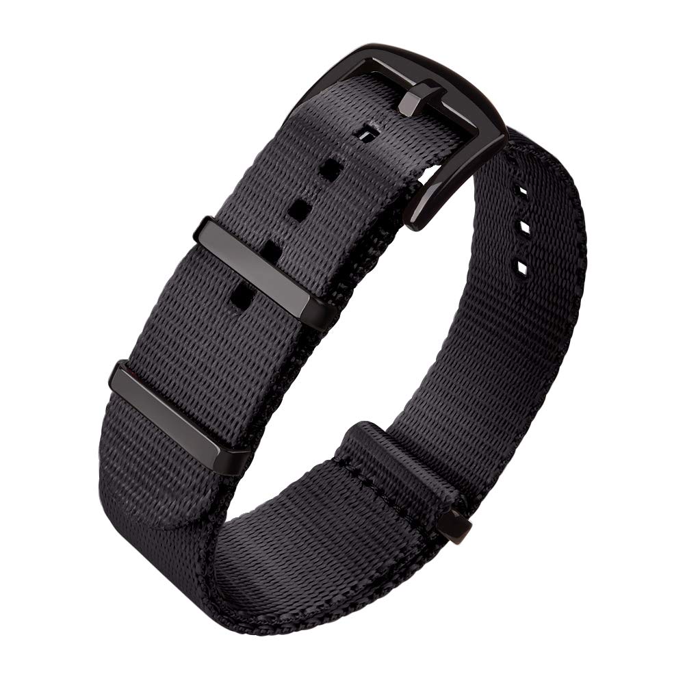 HOTRitche Military Ballistic Nylon Watch Strap with Heavy Buckle 18mm 20mm 22mm Premium Nylon Watch Bands for Men Women