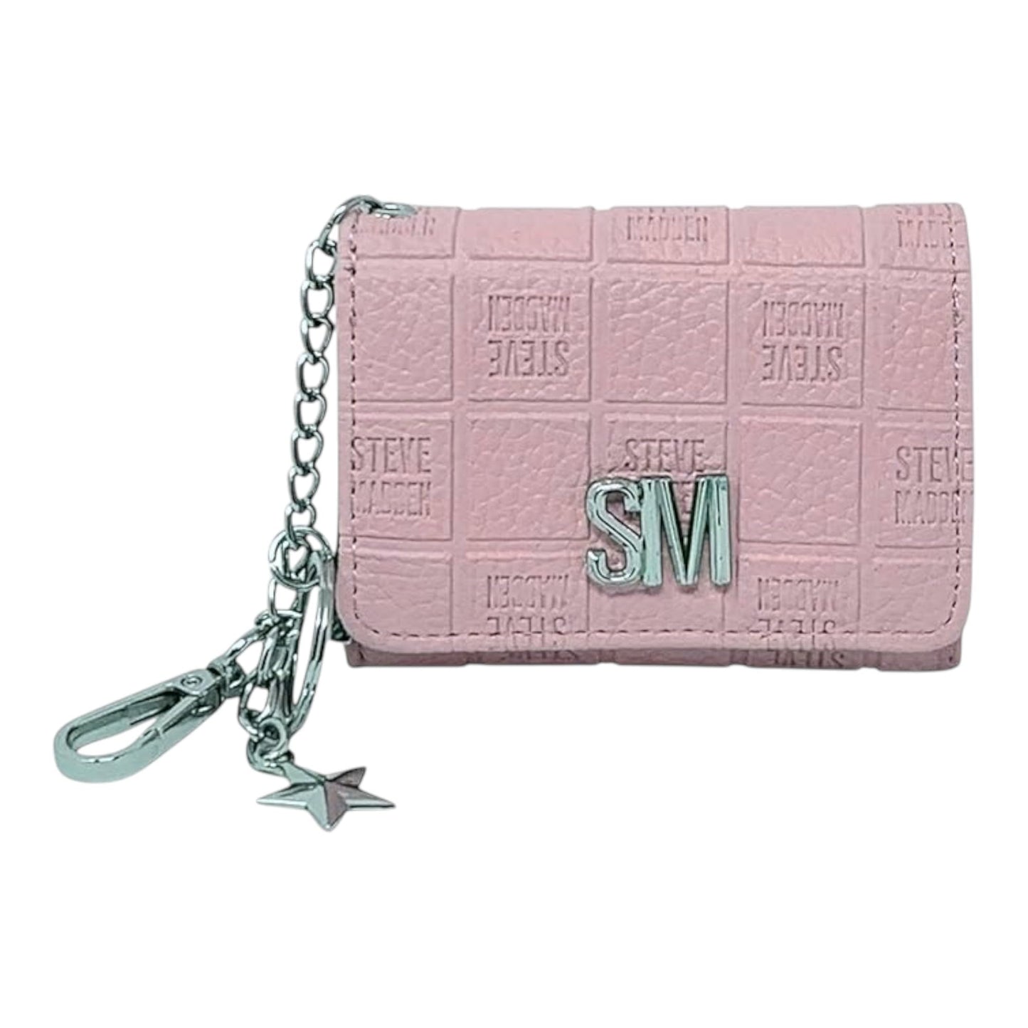 HOTSteve Madden Women’s Bklara Card Case with Keyring and Clip (Black) (Black)