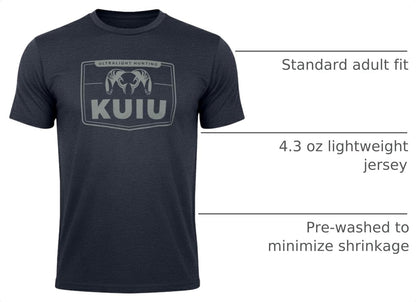 HOTKUIU Logo Sign T-Shirt for Men – Lightweight Cotton Polyester Hunting Tee – Soft, Durable Standard Fit Crew Neck